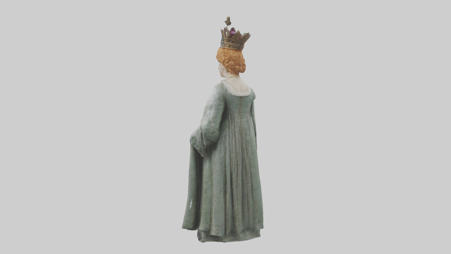 3D model Queen Elizabeth I statue model VR / AR / low-poly