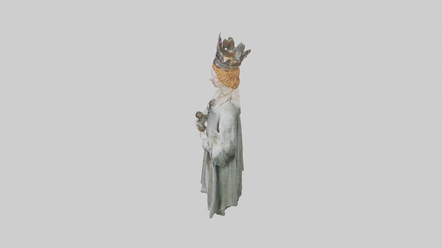 3D model Queen Elizabeth I statue model VR / AR / low-poly