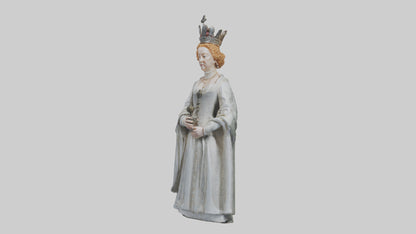 3D model Queen Elizabeth I statue model VR / AR / low-poly