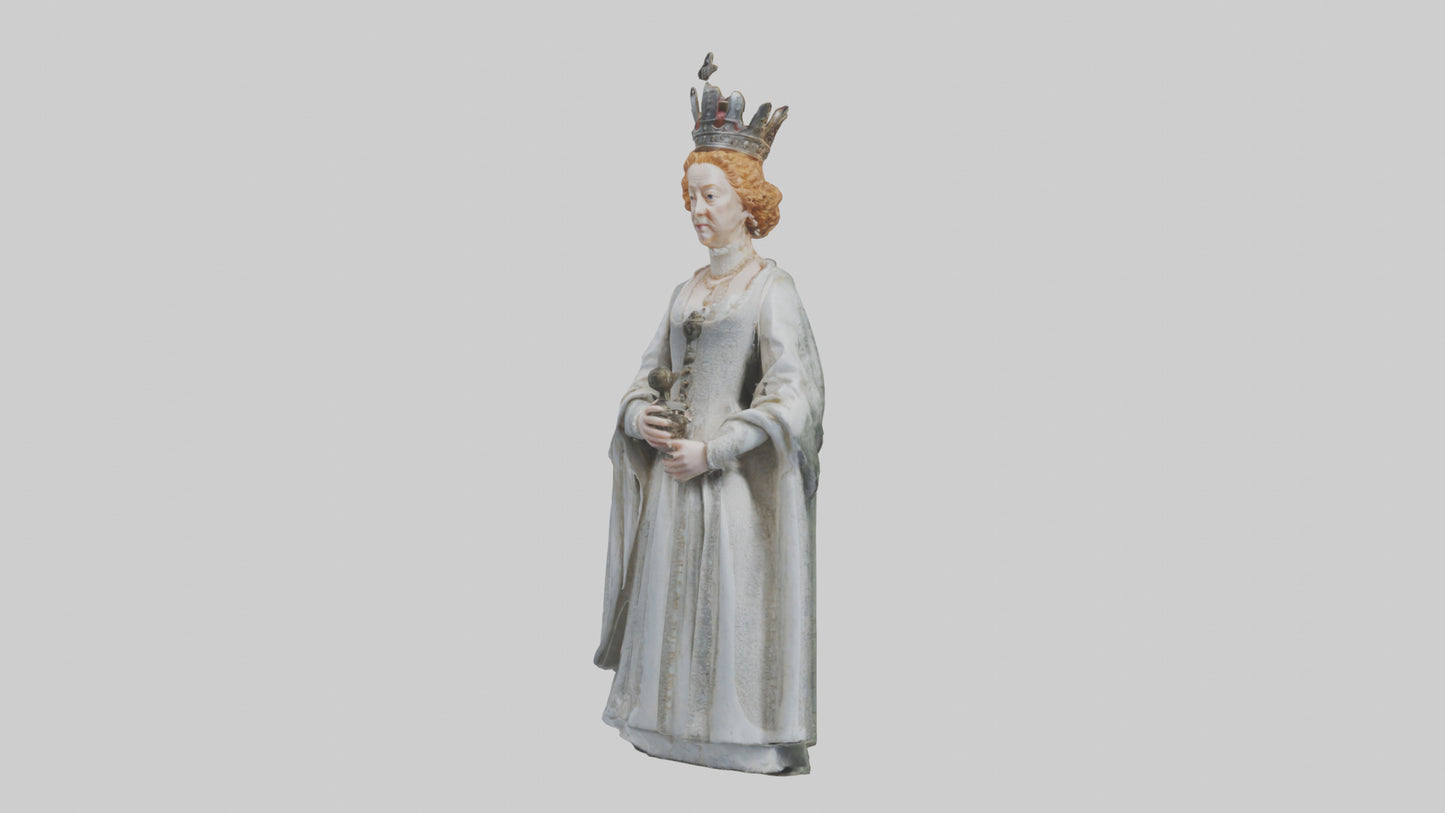3D model Queen Elizabeth I statue model VR / AR / low-poly