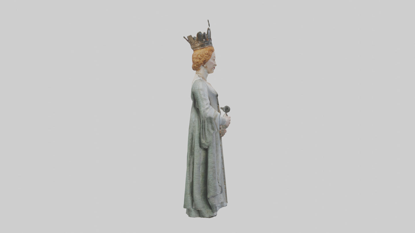 3D model Queen Elizabeth I statue model VR / AR / low-poly