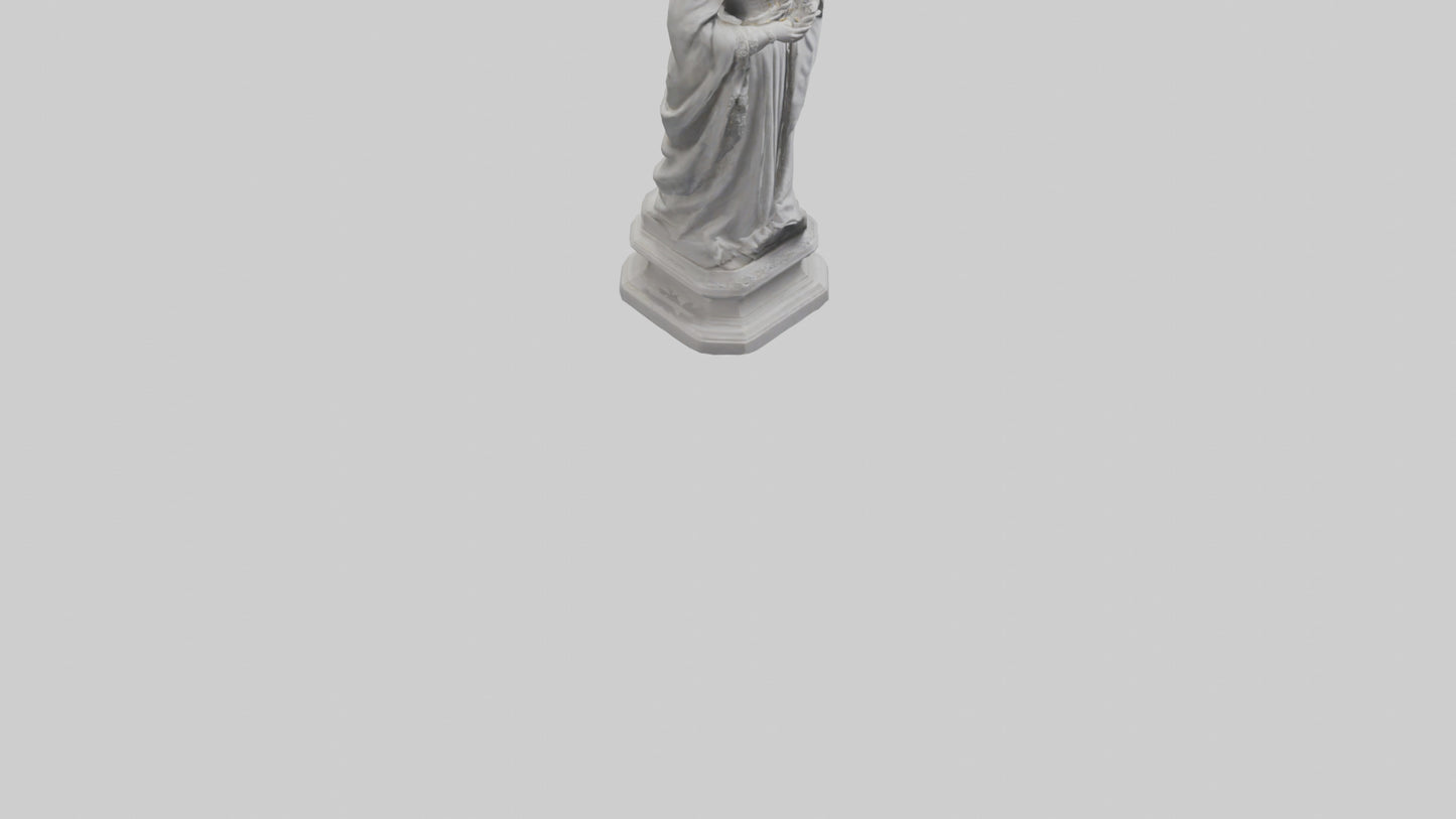 Queen Victoria statue model VR / AR / low-poly