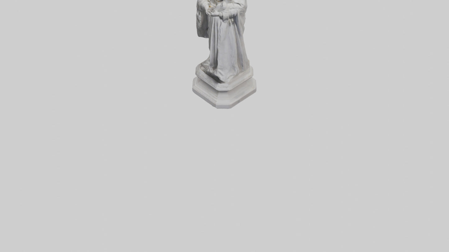 Queen Victoria statue model VR / AR / low-poly
