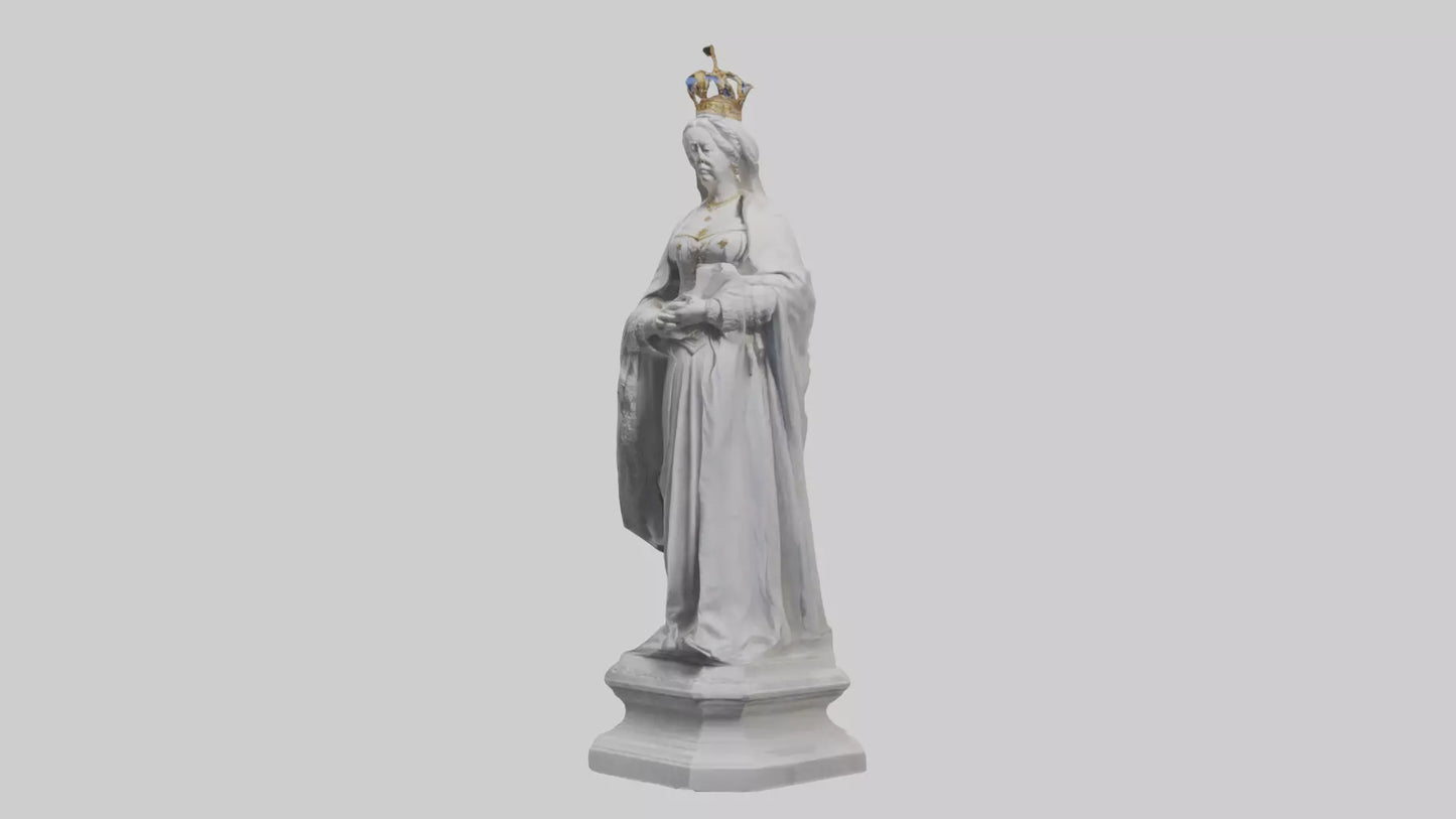 Queen Victoria statue model VR / AR / low-poly