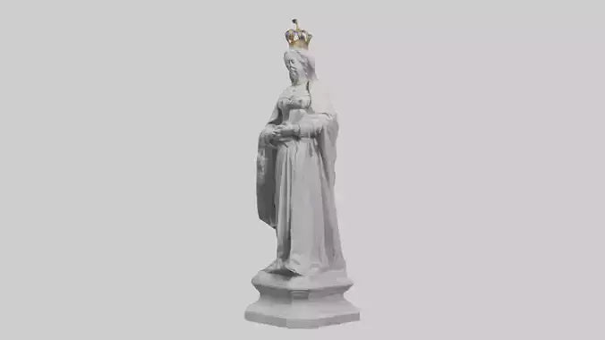 Queen Victoria statue model VR / AR / low-poly
