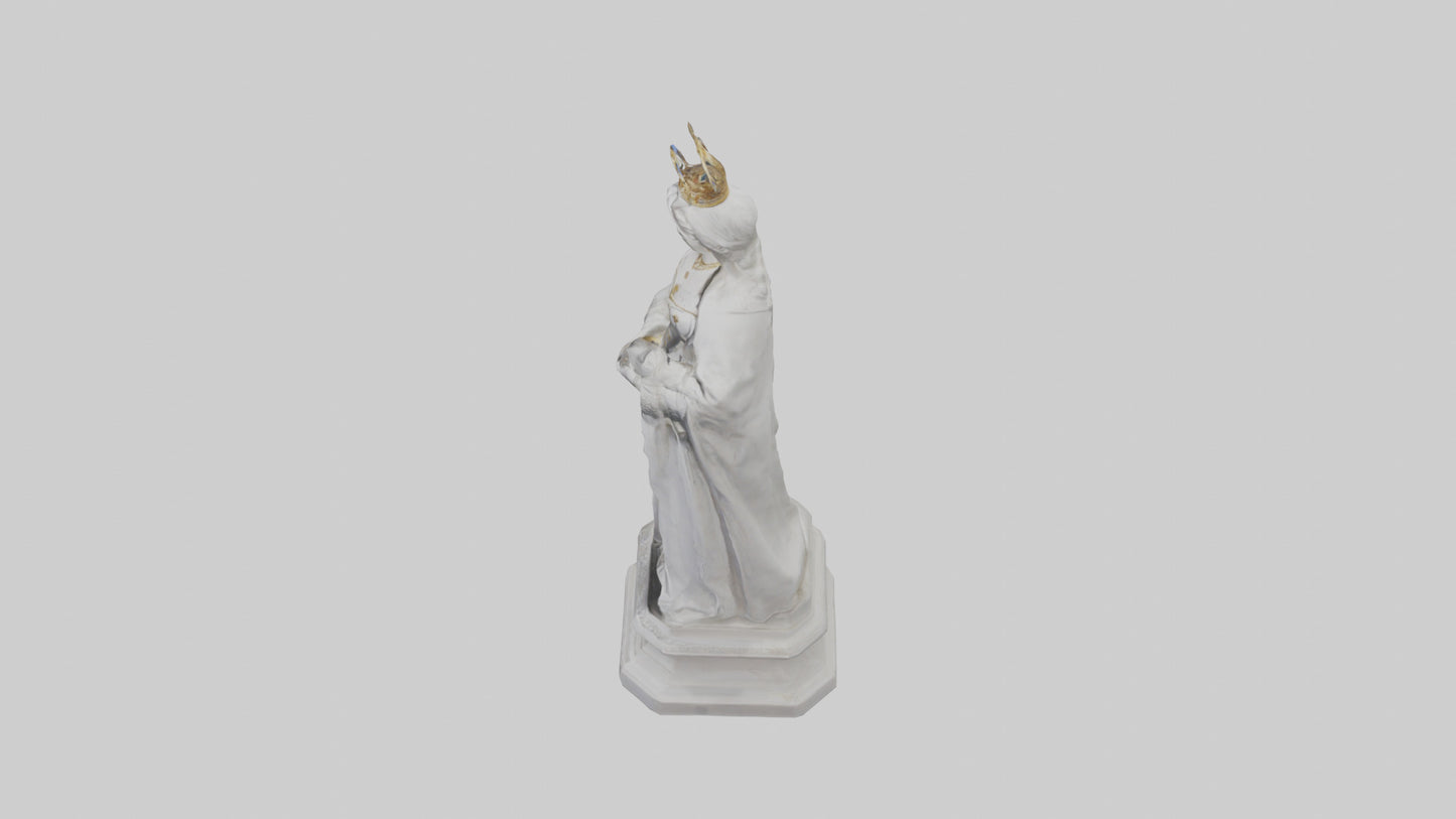 Queen Victoria statue model VR / AR / low-poly