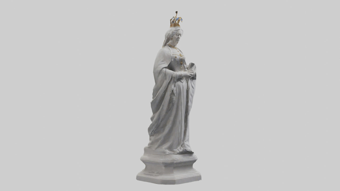 Queen Victoria statue model VR / AR / low-poly