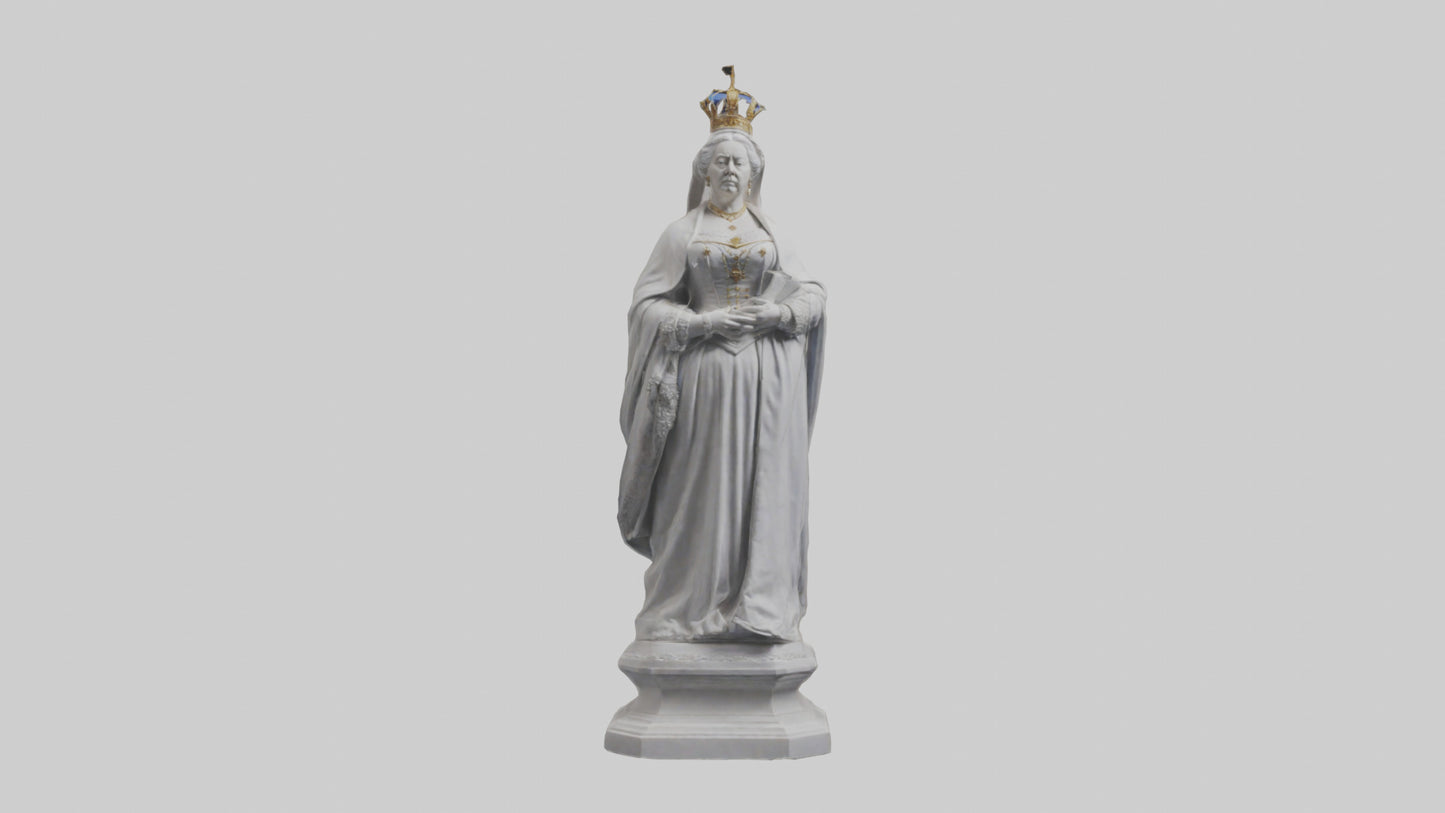Queen Victoria statue model VR / AR / low-poly