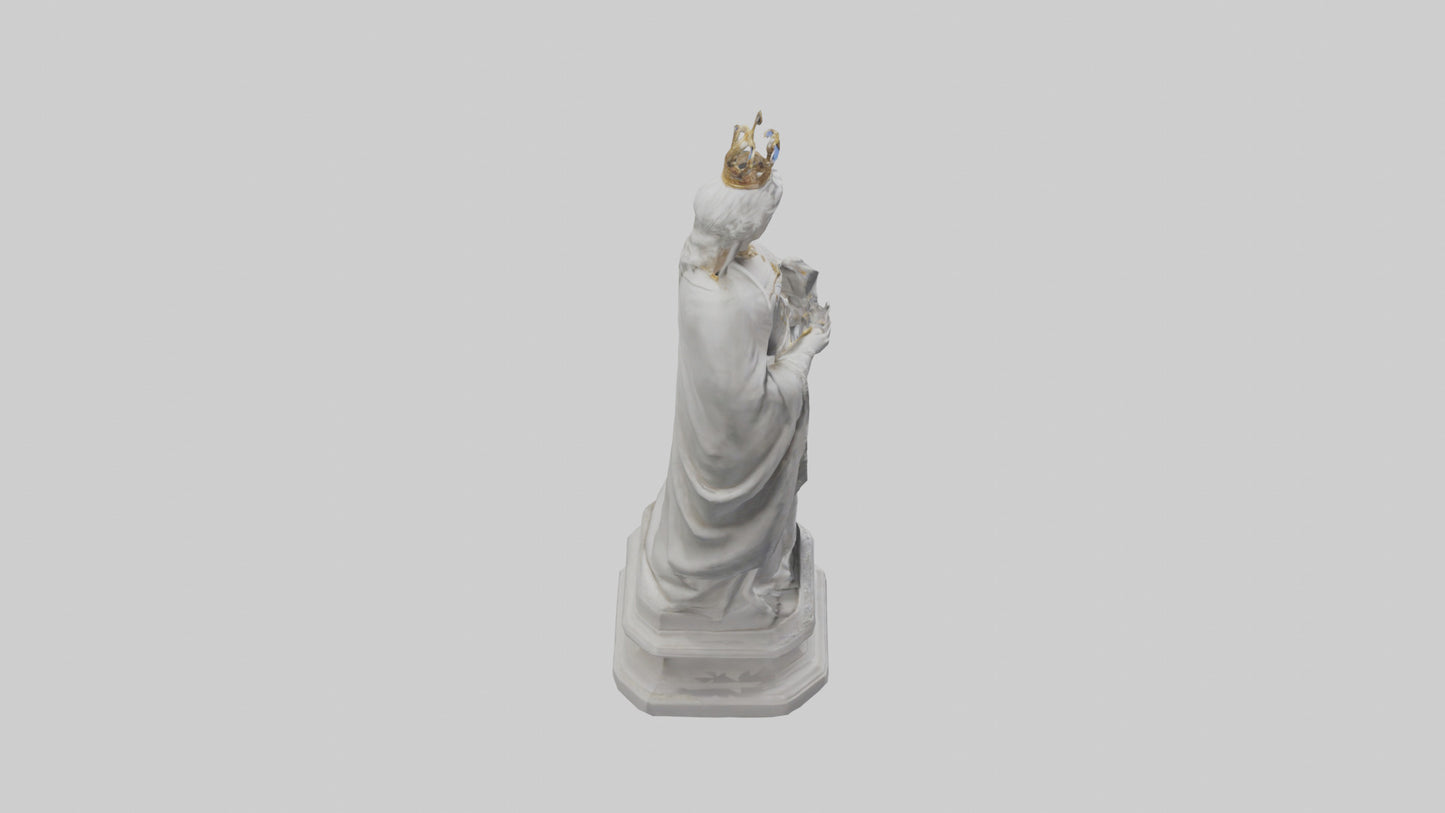 Queen Victoria statue model VR / AR / low-poly