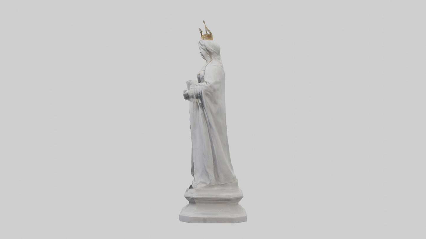 Queen Victoria statue model VR / AR / low-poly