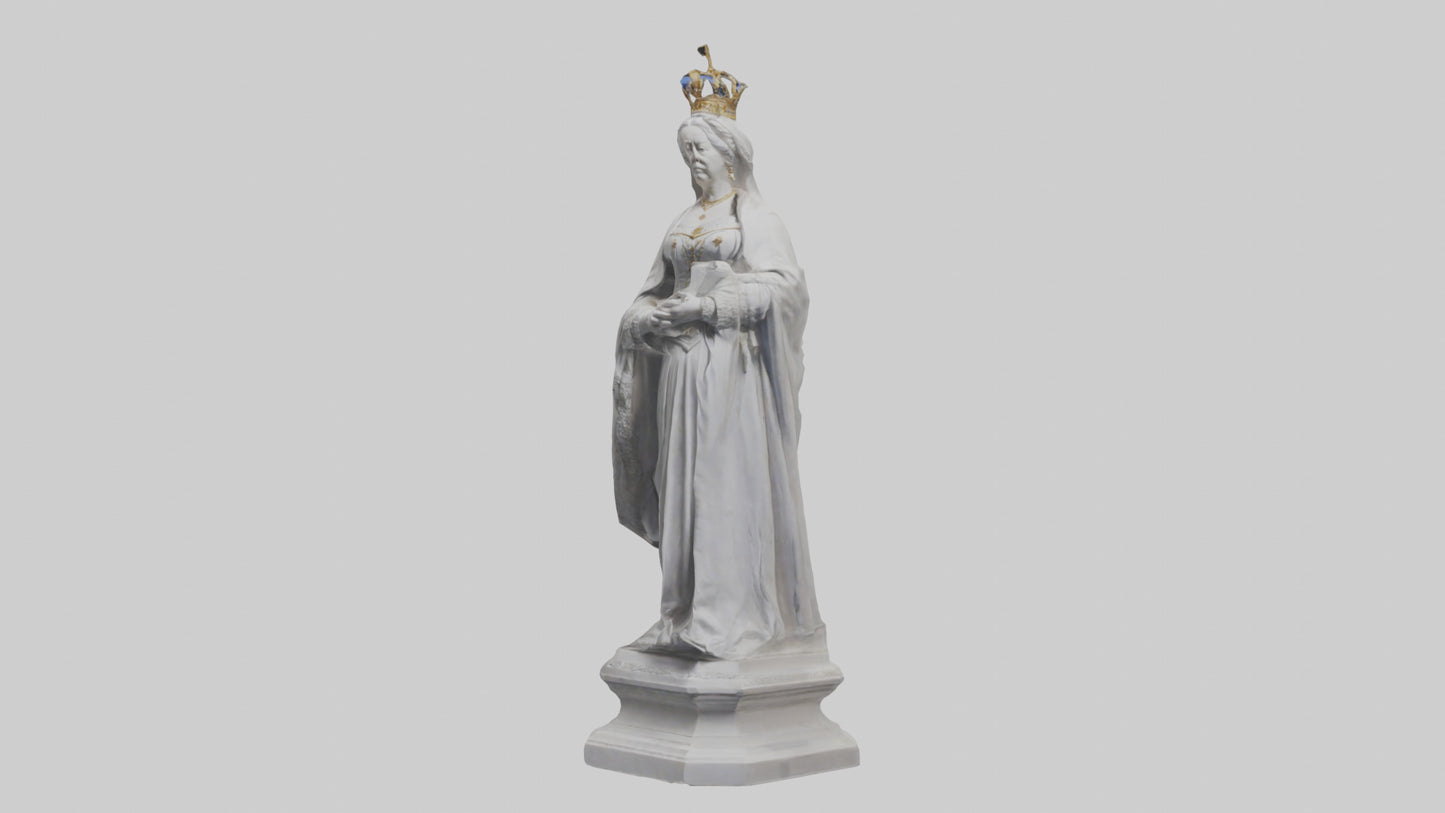 Queen Victoria statue model VR / AR / low-poly
