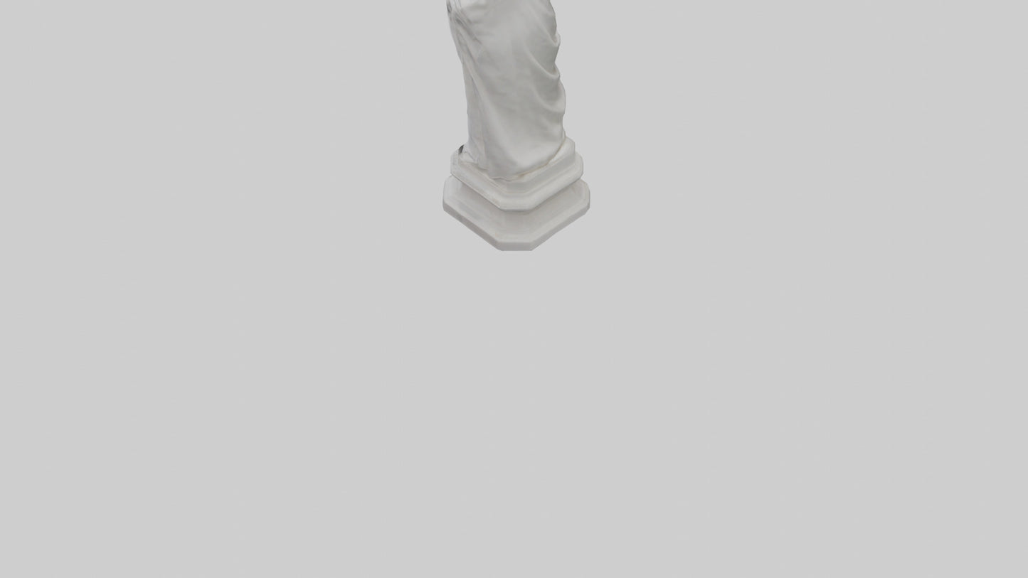Queen Victoria statue model VR / AR / low-poly