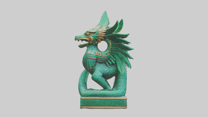 Quetzalcoatl statue model VR / AR / low-poly