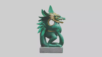 Quetzalcoatl statue model VR / AR / low-poly
