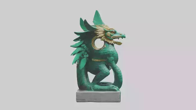 Quetzalcoatl statue model VR / AR / low-poly