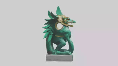 Quetzalcoatl statue model VR / AR / low-poly
