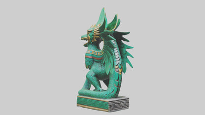 Quetzalcoatl statue model VR / AR / low-poly