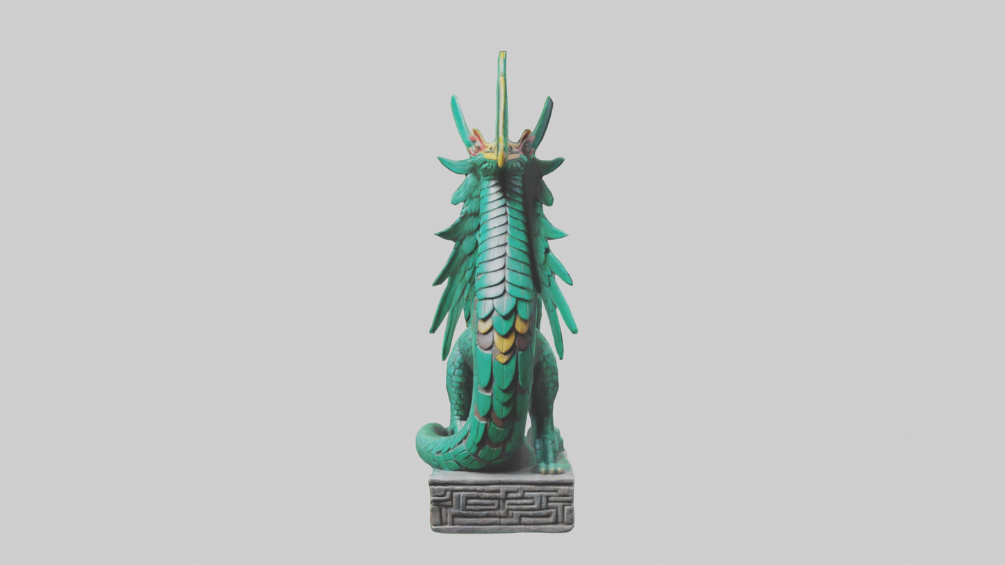 Quetzalcoatl statue model VR / AR / low-poly