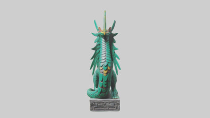 Quetzalcoatl statue model VR / AR / low-poly