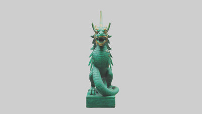 Quetzalcoatl statue model VR / AR / low-poly
