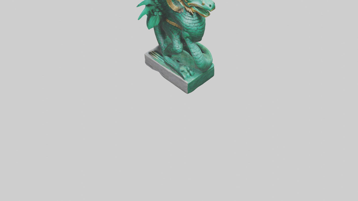 Quetzalcoatl statue model VR / AR / low-poly