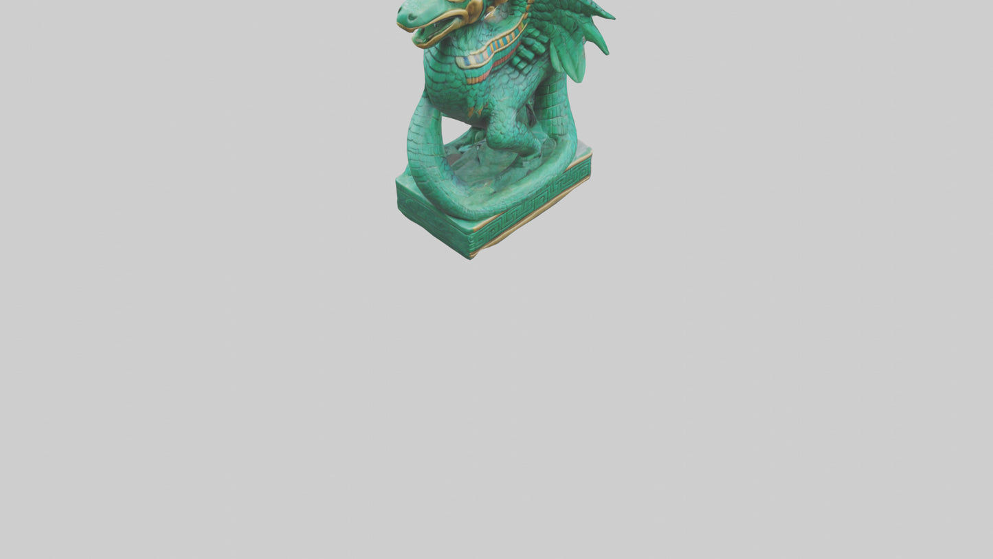 Quetzalcoatl statue model VR / AR / low-poly