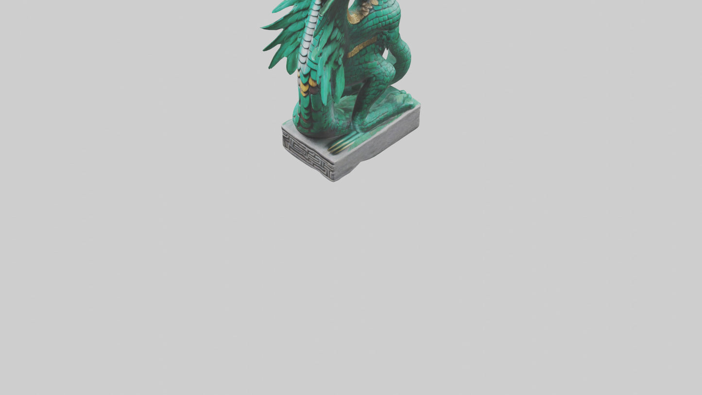 Quetzalcoatl statue model VR / AR / low-poly