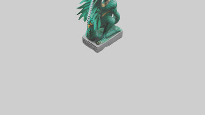 Quetzalcoatl statue model VR / AR / low-poly