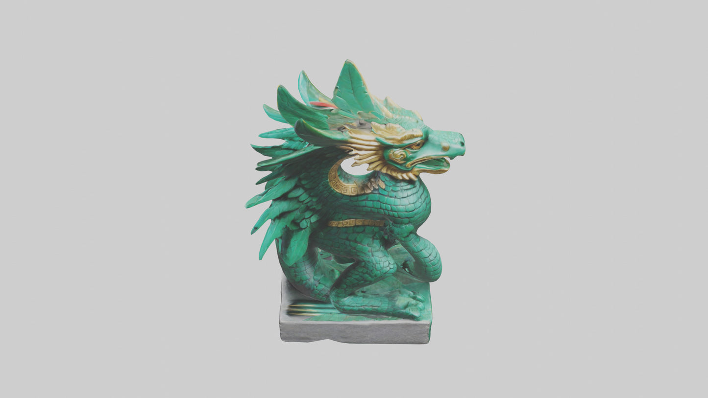 Quetzalcoatl statue model VR / AR / low-poly