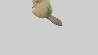 3D model Quokka munching leaves model VR / AR / low-poly