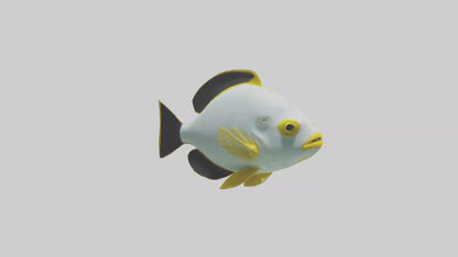 3D model Rabbitfish darting through reef model VR / AR / low-poly