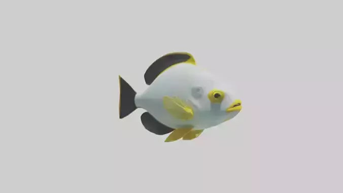 3D model Rabbitfish darting through reef model VR / AR / low-poly