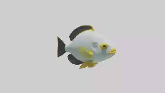 3D model Rabbitfish darting through reef model VR / AR / low-poly