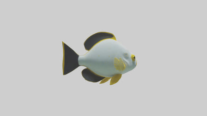 3D model Rabbitfish darting through reef model VR / AR / low-poly