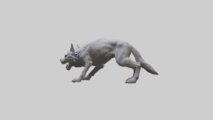 3D model Rabid wolf model VR / AR / low-poly