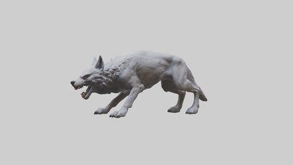 3D model Rabid wolf model VR / AR / low-poly