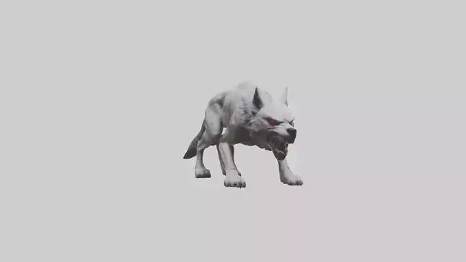 3D model Rabid wolf model VR / AR / low-poly