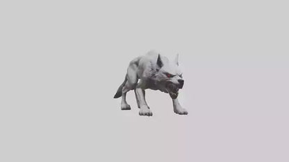 3D model Rabid wolf model VR / AR / low-poly