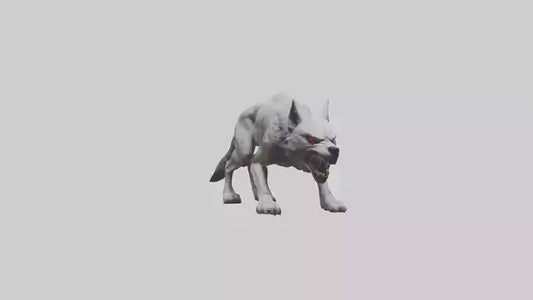 3D model Rabid wolf model VR / AR / low-poly