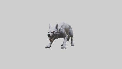 3D model Rabid wolf model VR / AR / low-poly