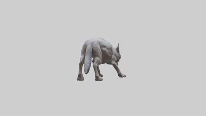 3D model Rabid wolf model VR / AR / low-poly