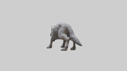 3D model Rabid wolf model VR / AR / low-poly