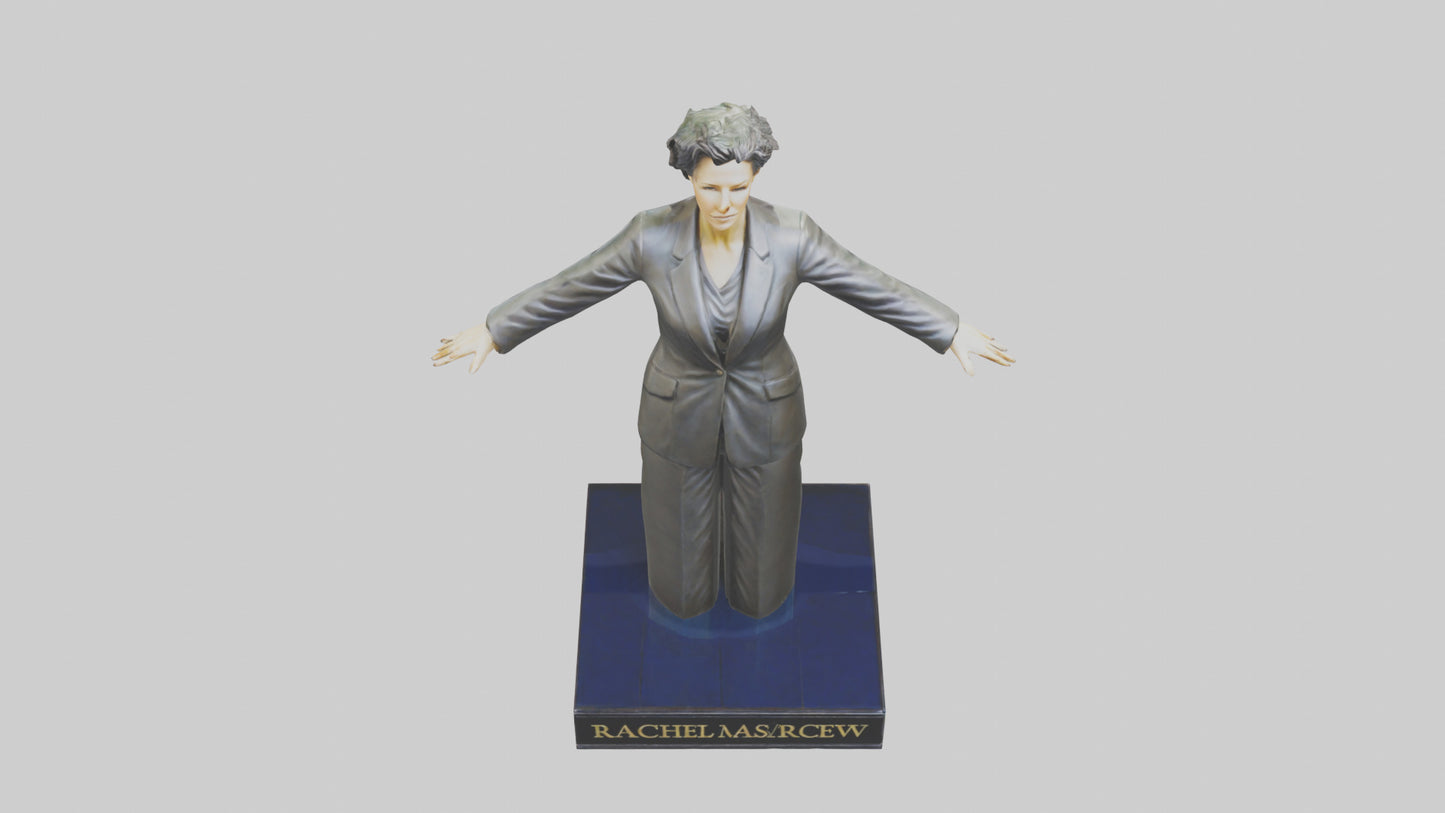 3D model Rachel Maddow statue model VR / AR / low-poly