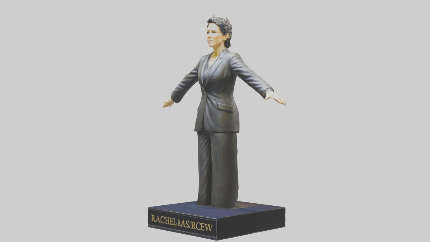 3D model Rachel Maddow statue model VR / AR / low-poly