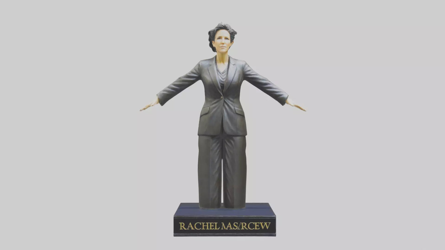 3D model Rachel Maddow statue model VR / AR / low-poly
