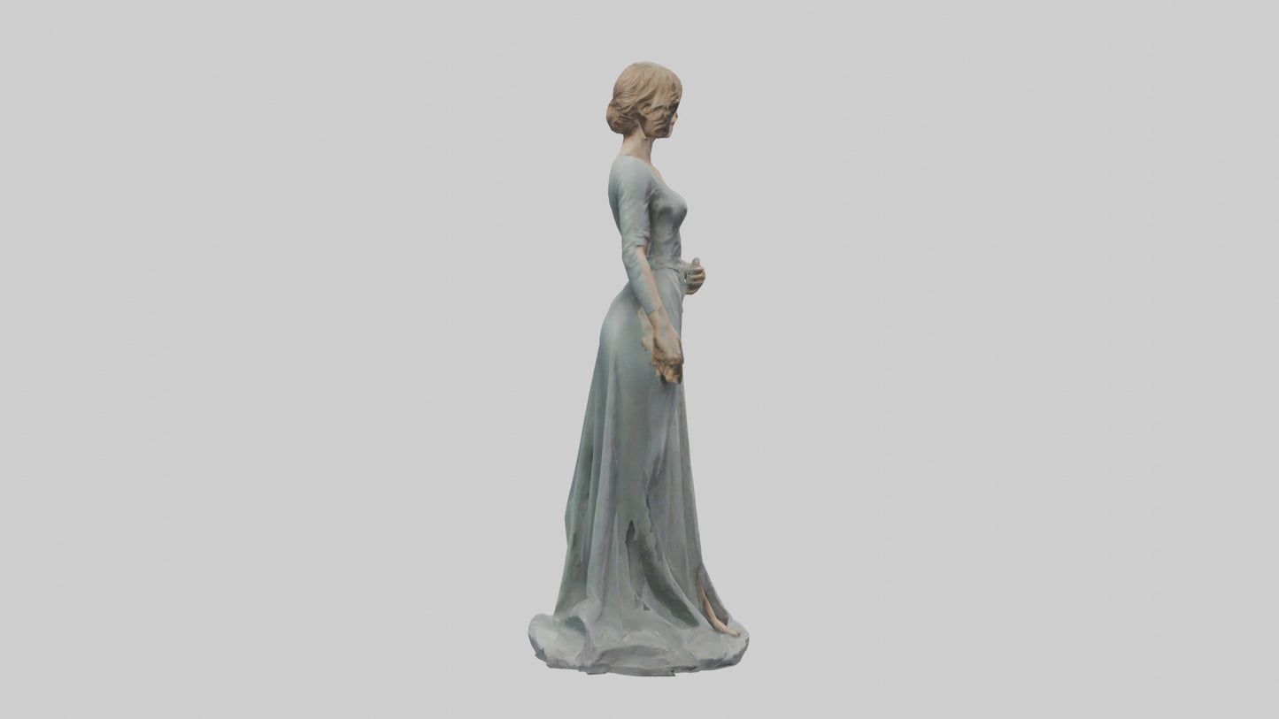 3D model Rachel McAdams statue model VR / AR / low-poly