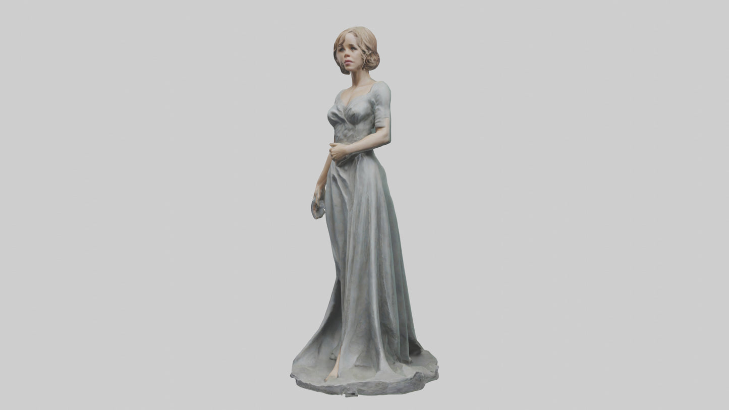 3D model Rachel McAdams statue model VR / AR / low-poly