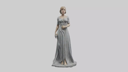 3D model Rachel McAdams statue model VR / AR / low-poly
