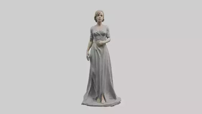 3D model Rachel McAdams statue model VR / AR / low-poly