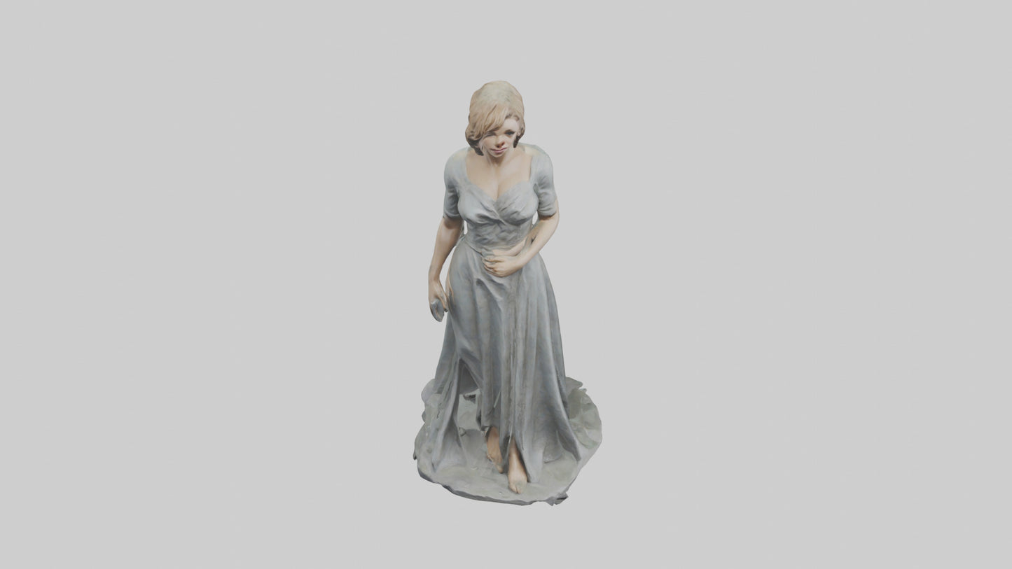 3D model Rachel McAdams statue model VR / AR / low-poly